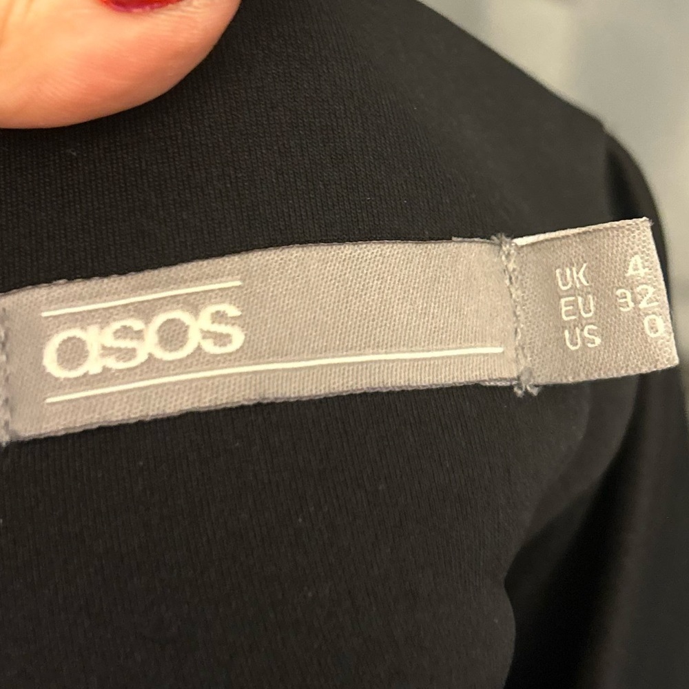 ASOS DESIGN Maxi Skirt beautiful black with silver ring size 0 12152 30% offw ♥️ - Picture 3 of 4